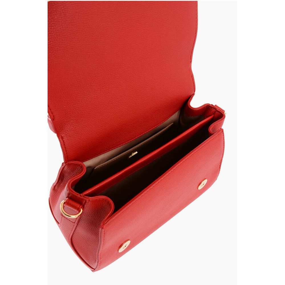 LOVE Faux Leather Shoulder Bag with Golden Maxi Logo