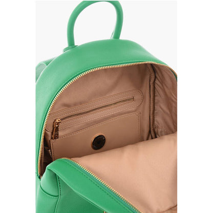 LOVE Embossed Golden Maxi Logo Textured Faux Leather Backpac