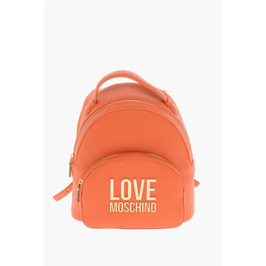 LOVE Faux Leather Backpack with Golden Logo
