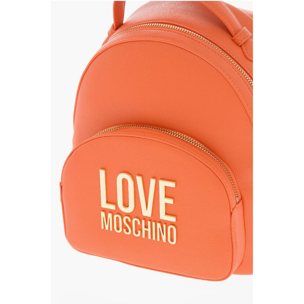 LOVE Faux Leather Backpack with Golden Logo