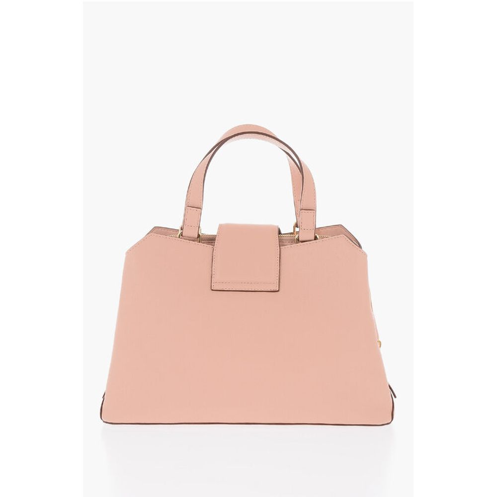 LOVE Textured Faux Leather Tote Bag with Maxi Golden Heart C