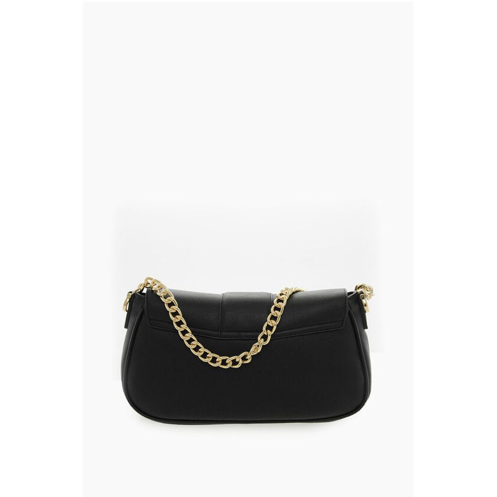 LOVE Faux Leather Shoulder Bag with Golden Chain