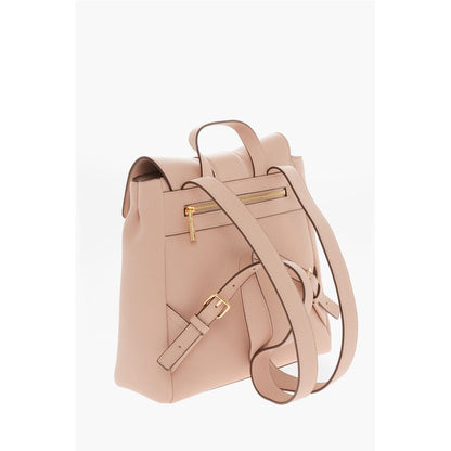LOVE Faux Leather Backpack with Heart-Shaped Clamps