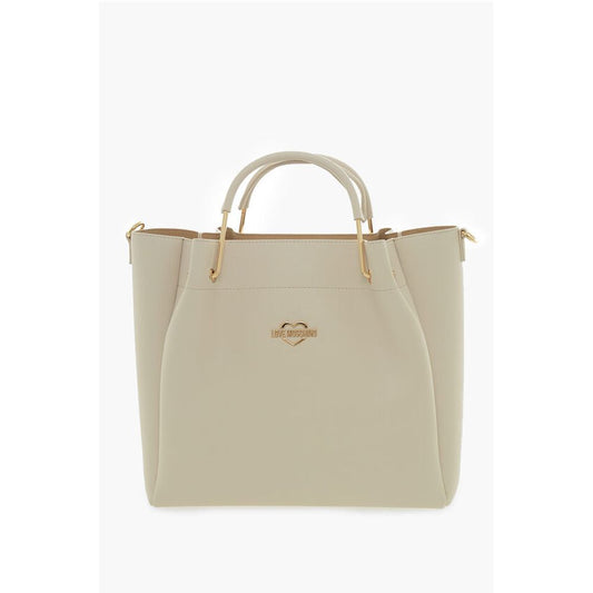 LOVE Faux Leather Tote Bag with Golden Logo