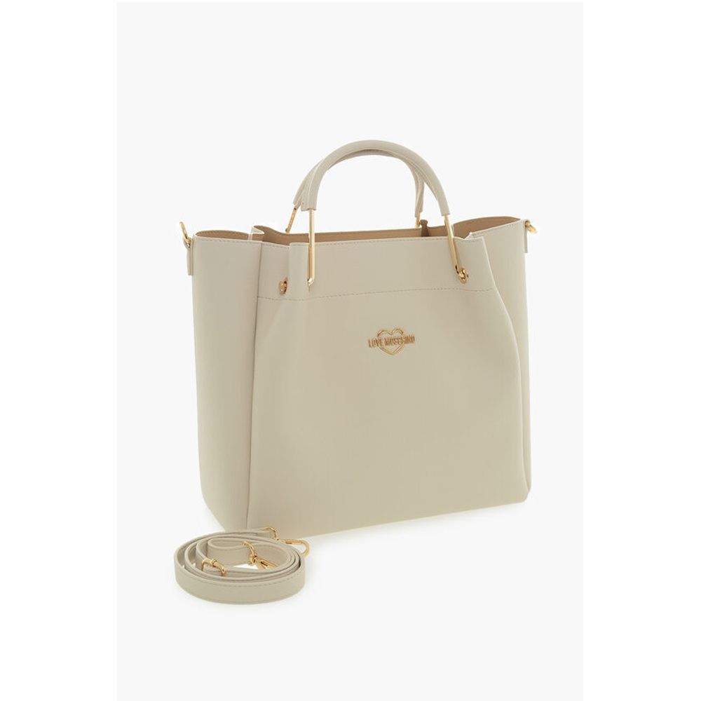 LOVE Faux Leather Tote Bag with Golden Logo