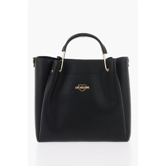 LOVE Faux Leather Tote Bag with Golden Logo