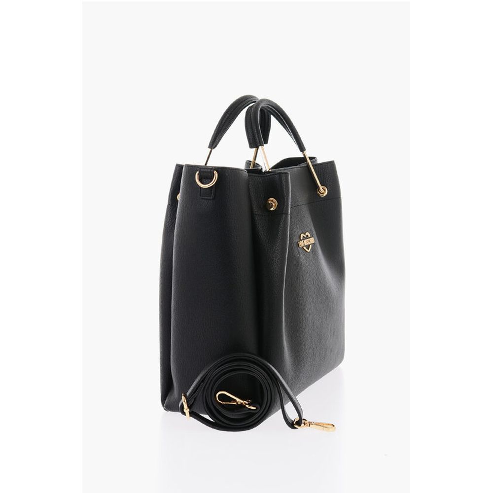 LOVE Faux Leather Tote Bag with Golden Logo