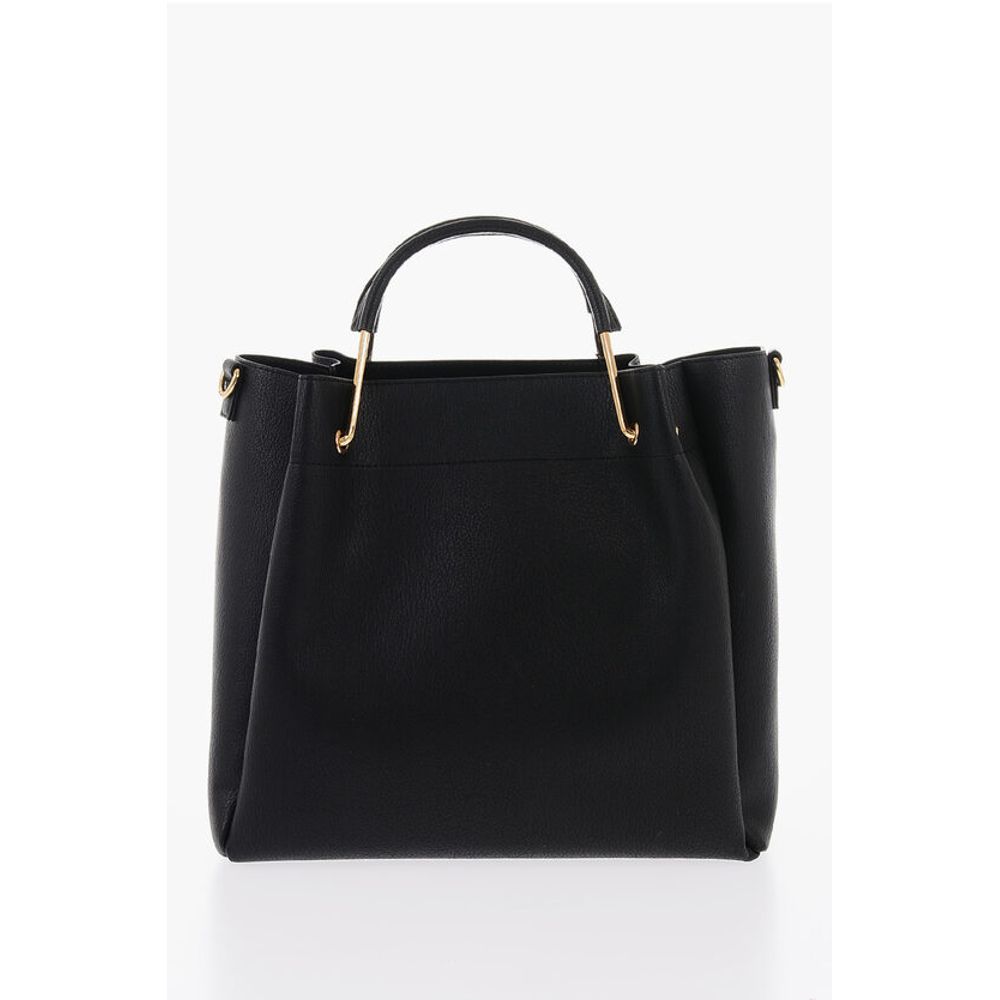 LOVE Faux Leather Tote Bag with Golden Logo