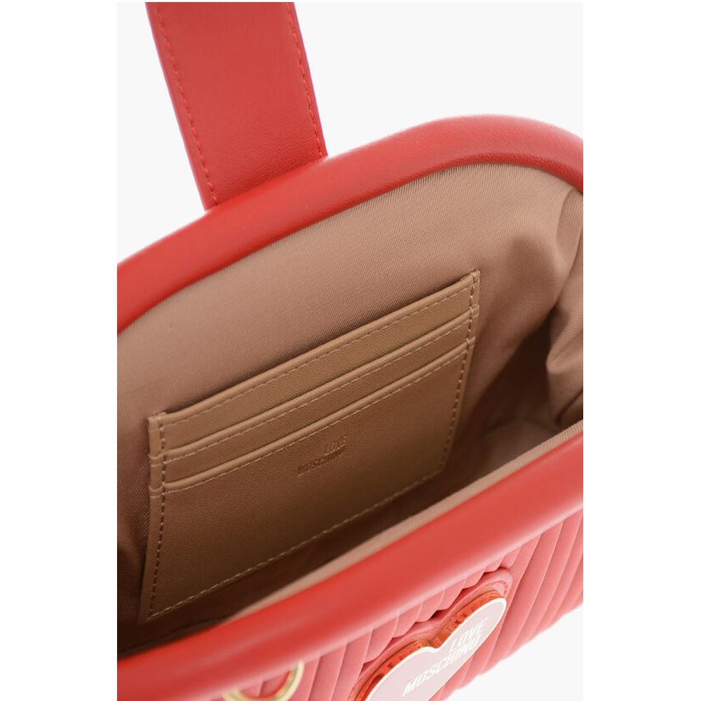 LOVE Pleated Faux Clutch with Removable Shoulder Strap
