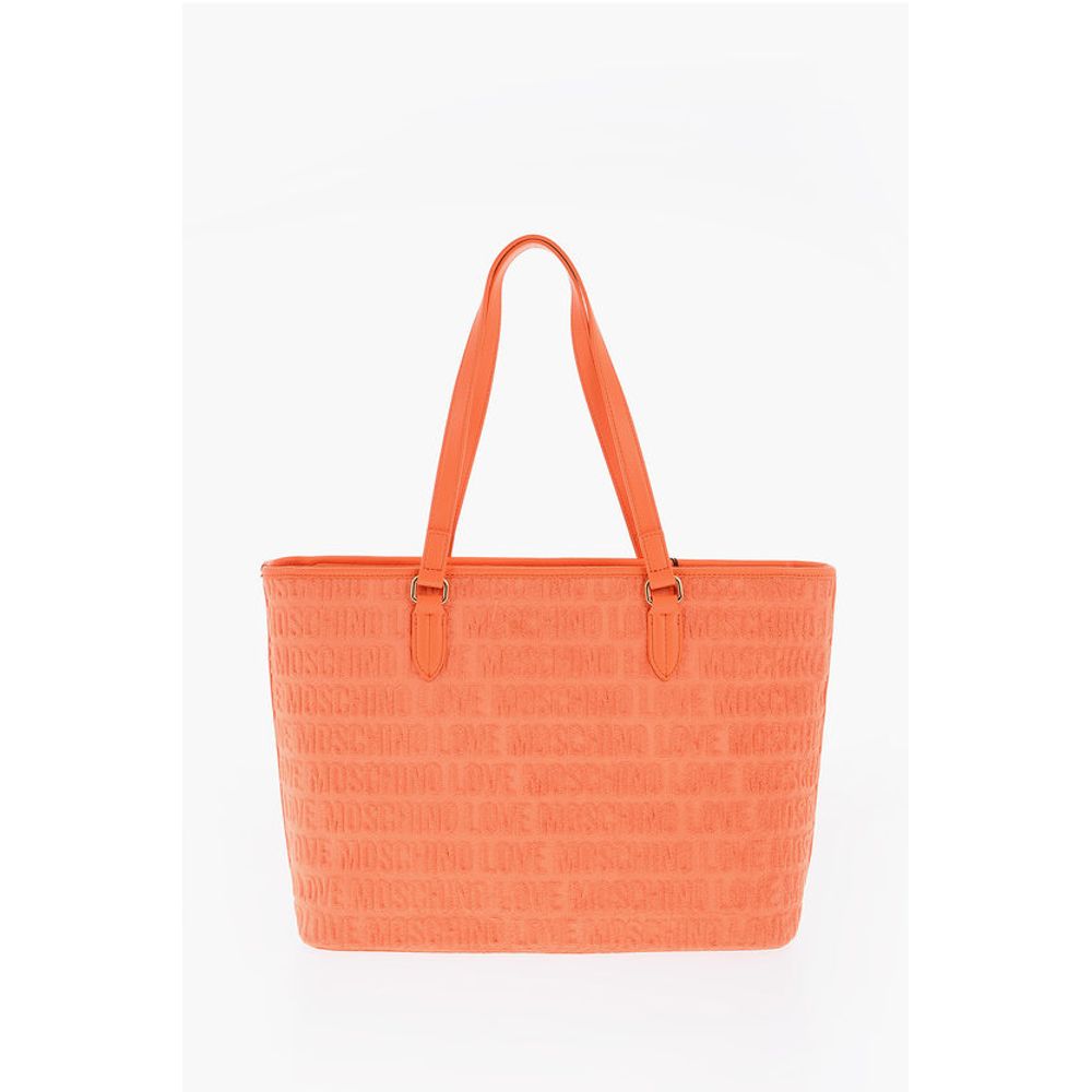 LOVE Faux Leather and Sponge Tote Bag with Embossed Logo