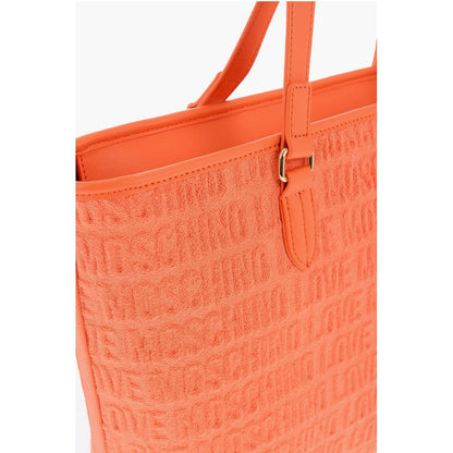 LOVE Faux Leather and Sponge Tote Bag with Embossed Logo