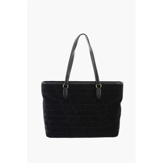 LOVE Faux Leather and Sponge Tote Bag with Embossed Logo