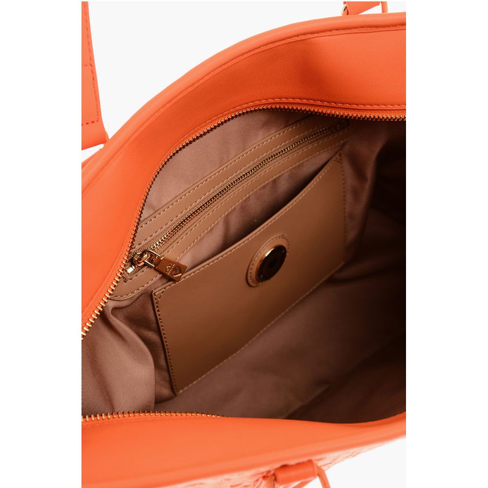 LOVE Faux Leather and Sponge Tote Bag with Embossed Logo