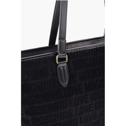 LOVE Faux Leather and Sponge Tote Bag with Embossed Logo