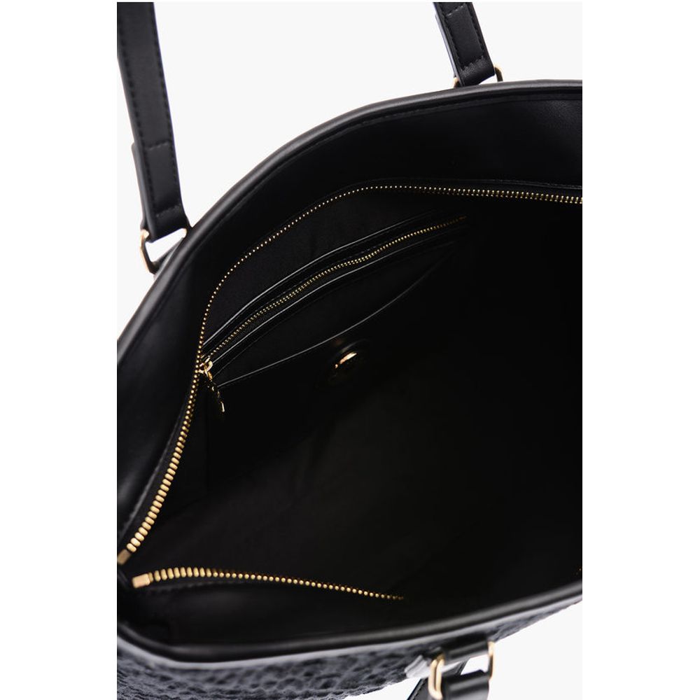 LOVE Faux Leather and Sponge Tote Bag with Embossed Logo