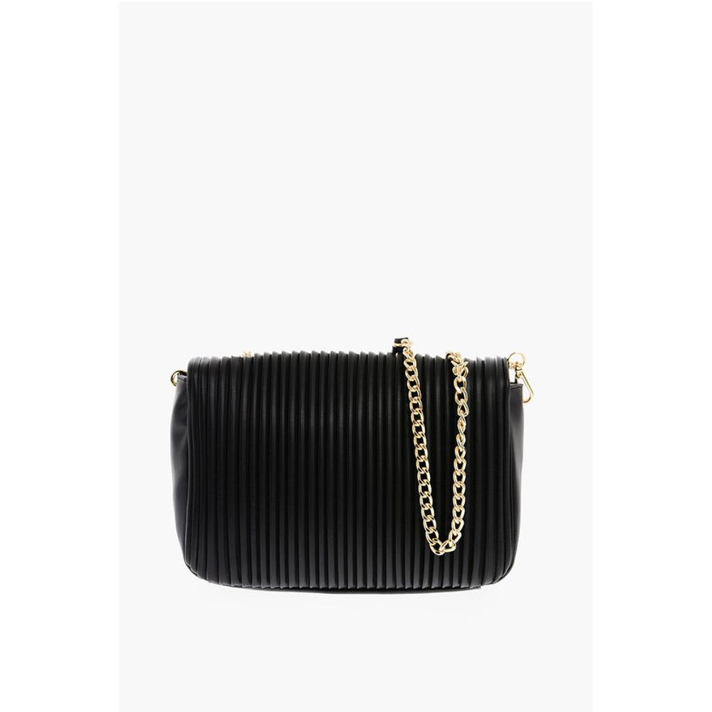 LOVE Faux Leather Shoulder Bag with Golden Chain