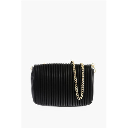 LOVE Faux Leather Shoulder Bag with Golden Chain