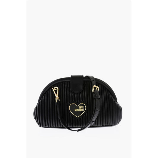 LOVE Pleated Faux Leather Mini Bag