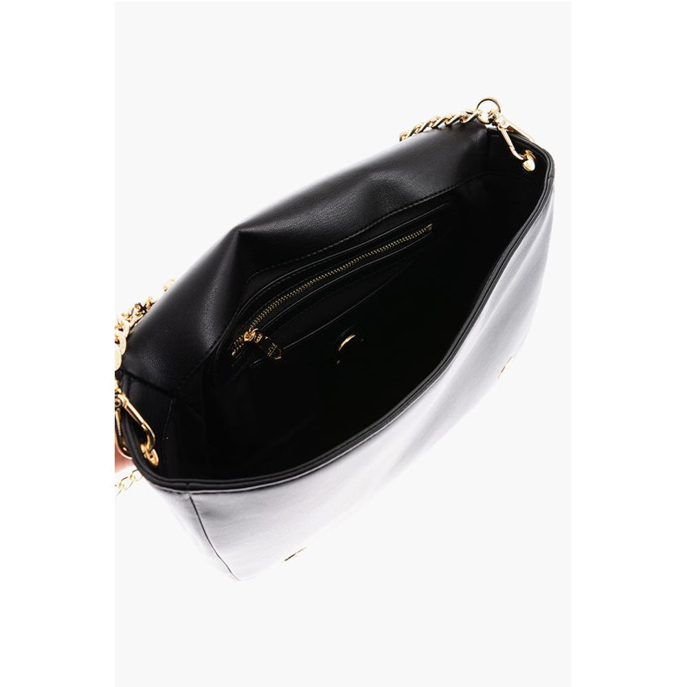 LOVE Faux Leather Shoulder Bag with Golden Chain