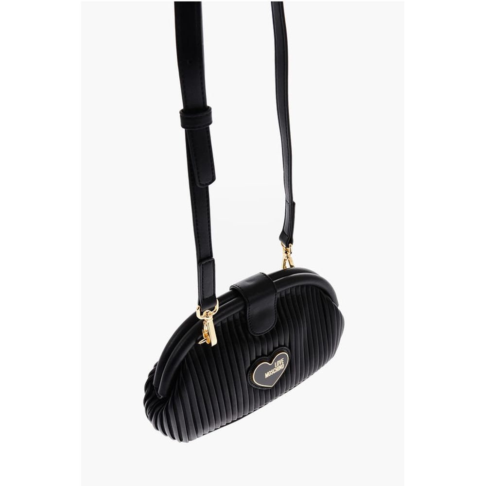 LOVE Pleated Faux Leather Mini Bag