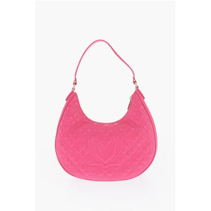 LOVE Quilted Faux Leather Hobo Bag