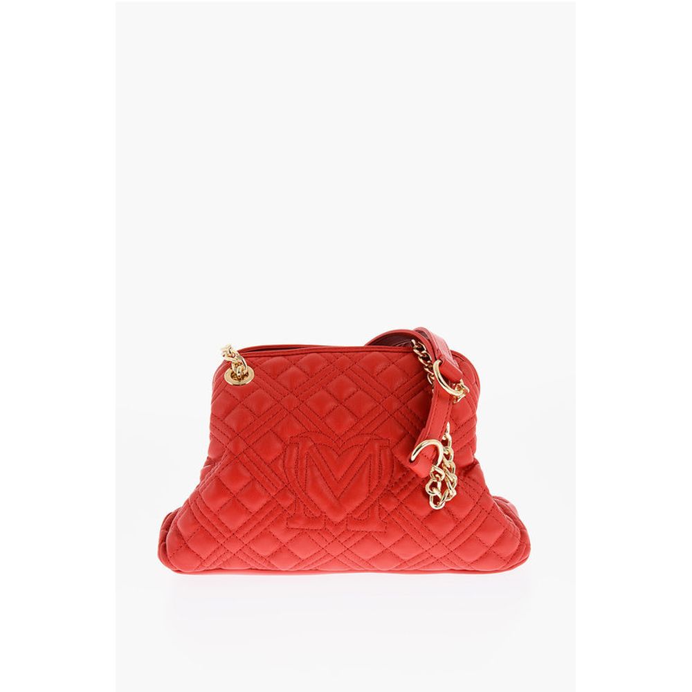 LOVE Quilted Faux Leather Shoulder Bag