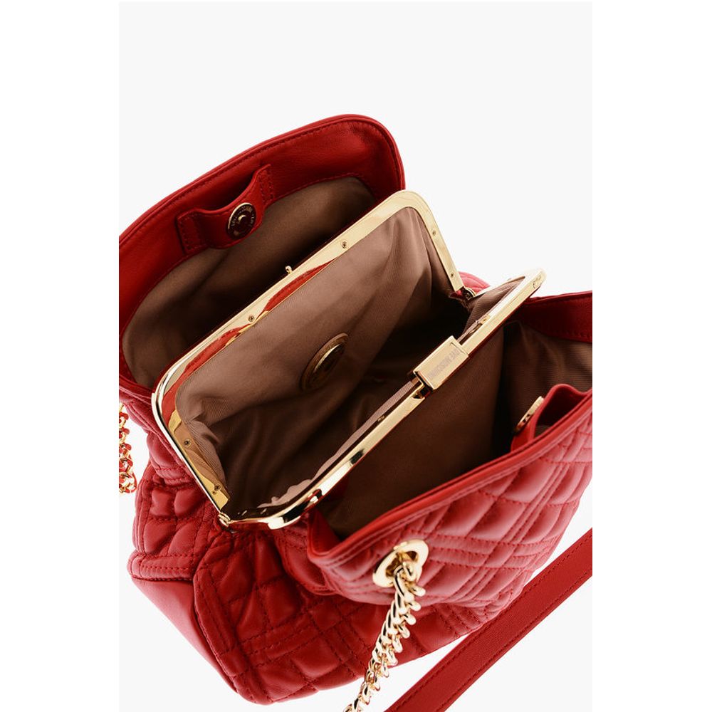 LOVE Quilted Faux Leather Shoulder Bag