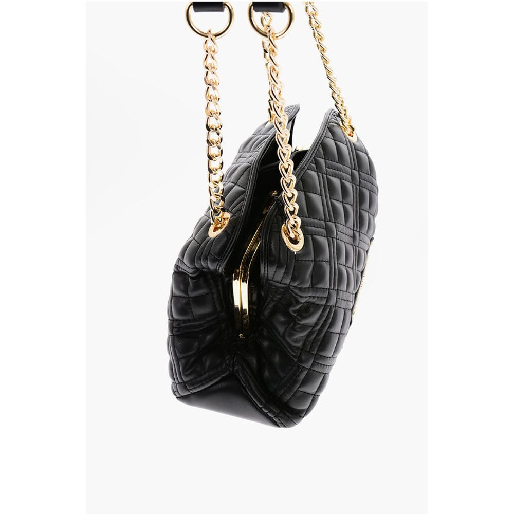 LOVE Quilted Mini Handle Bag with Golden Logo