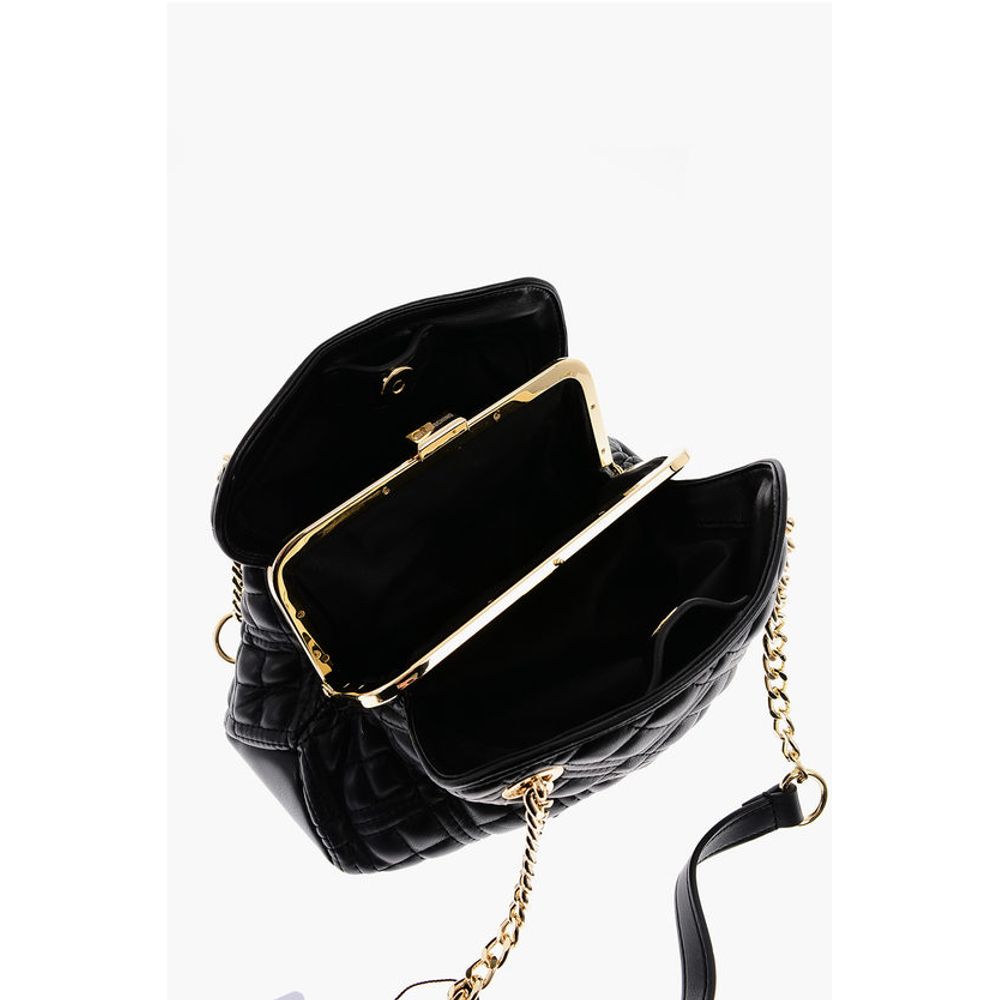 LOVE Quilted Mini Handle Bag with Golden Logo