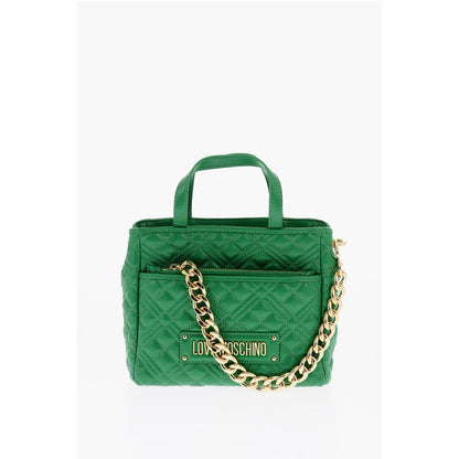 LOVE Faux Leather Quilted Mini Bag with Matching Pochette