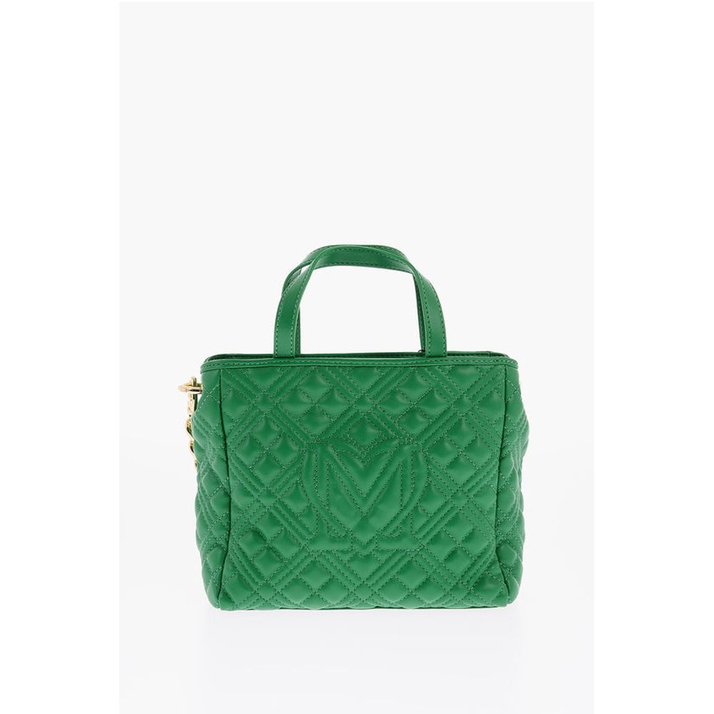 LOVE Faux Leather Quilted Mini Bag with Matching Pochette