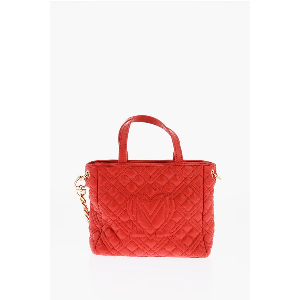 LOVE Faux Leather Quilted Mini Bag with Matching Pochette