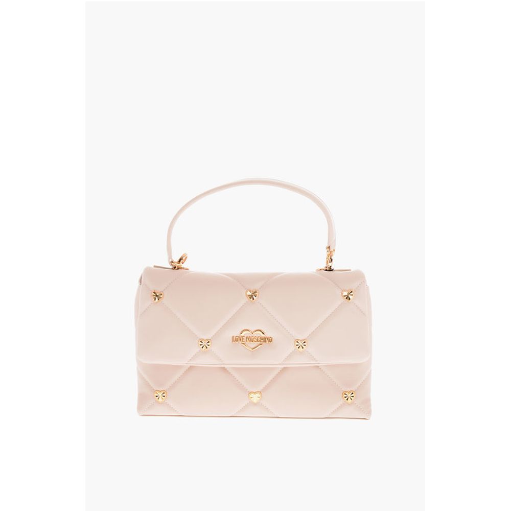 LOVE Faux Leather Quilted Bag with All-Over Hearts