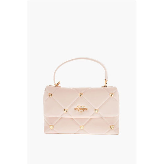 LOVE Faux Leather Quilted Bag with All-Over Hearts