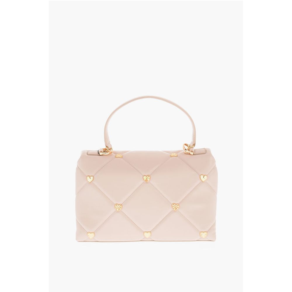 LOVE Faux Leather Quilted Bag with All-Over Hearts