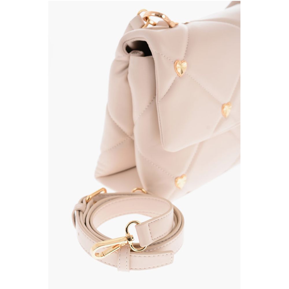 LOVE Faux Leather Quilted Bag with All-Over Hearts