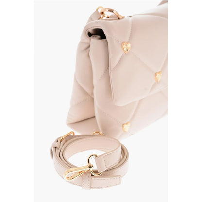 LOVE Faux Leather Quilted Bag with All-Over Hearts