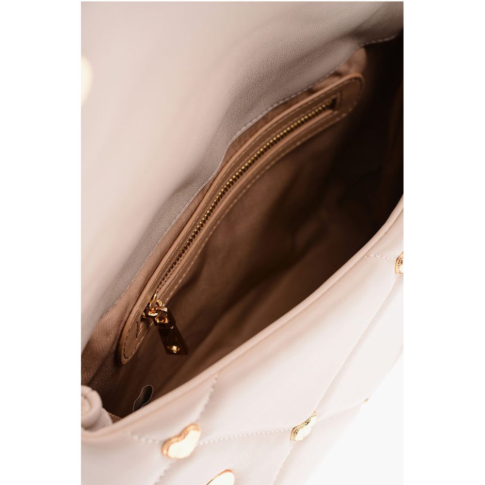 LOVE Faux Leather Quilted Bag with All-Over Hearts