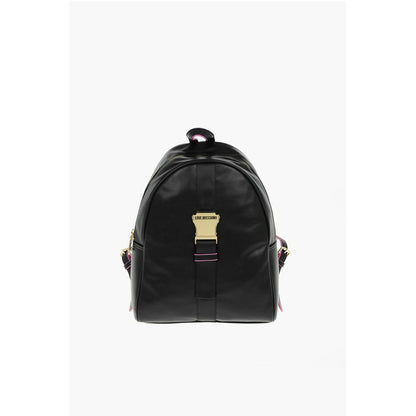 LOVE Logoed Shoulder Strap Faux Leather SAFETY Backpack