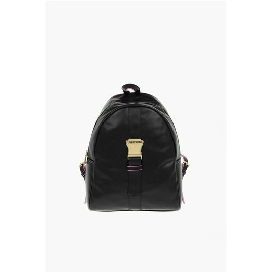 LOVE Logoed Shoulder Strap Faux Leather SAFETY Backpack