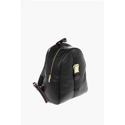 LOVE Logoed Shoulder Strap Faux Leather SAFETY Backpack