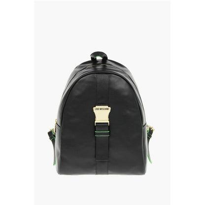 LOVE Logoed Shoulder Strap Faux Leather SAFETY Backpack
