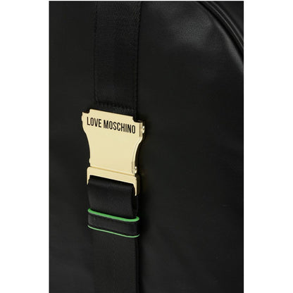 LOVE Logoed Shoulder Strap Faux Leather SAFETY Backpack