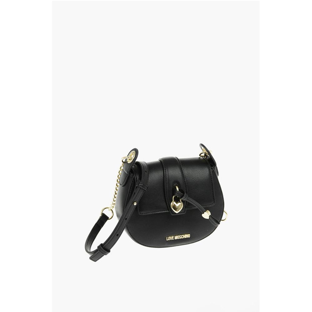 LOVE Faux Leather Crossbody Bag with Heart Shaped Charm