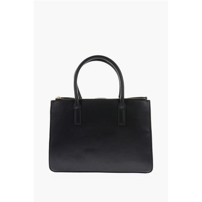 LOVE Faux Leather Tote Bag with Golden Heart Charm