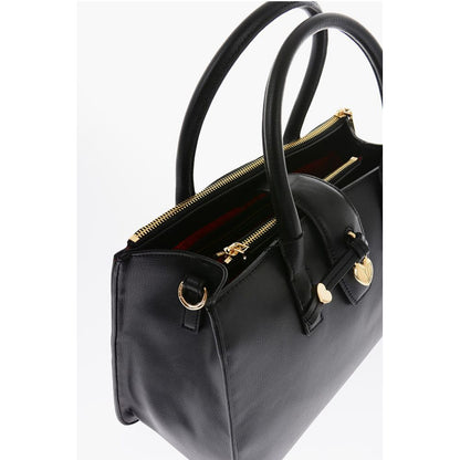 LOVE Faux Leather Tote Bag with Golden Heart Charm