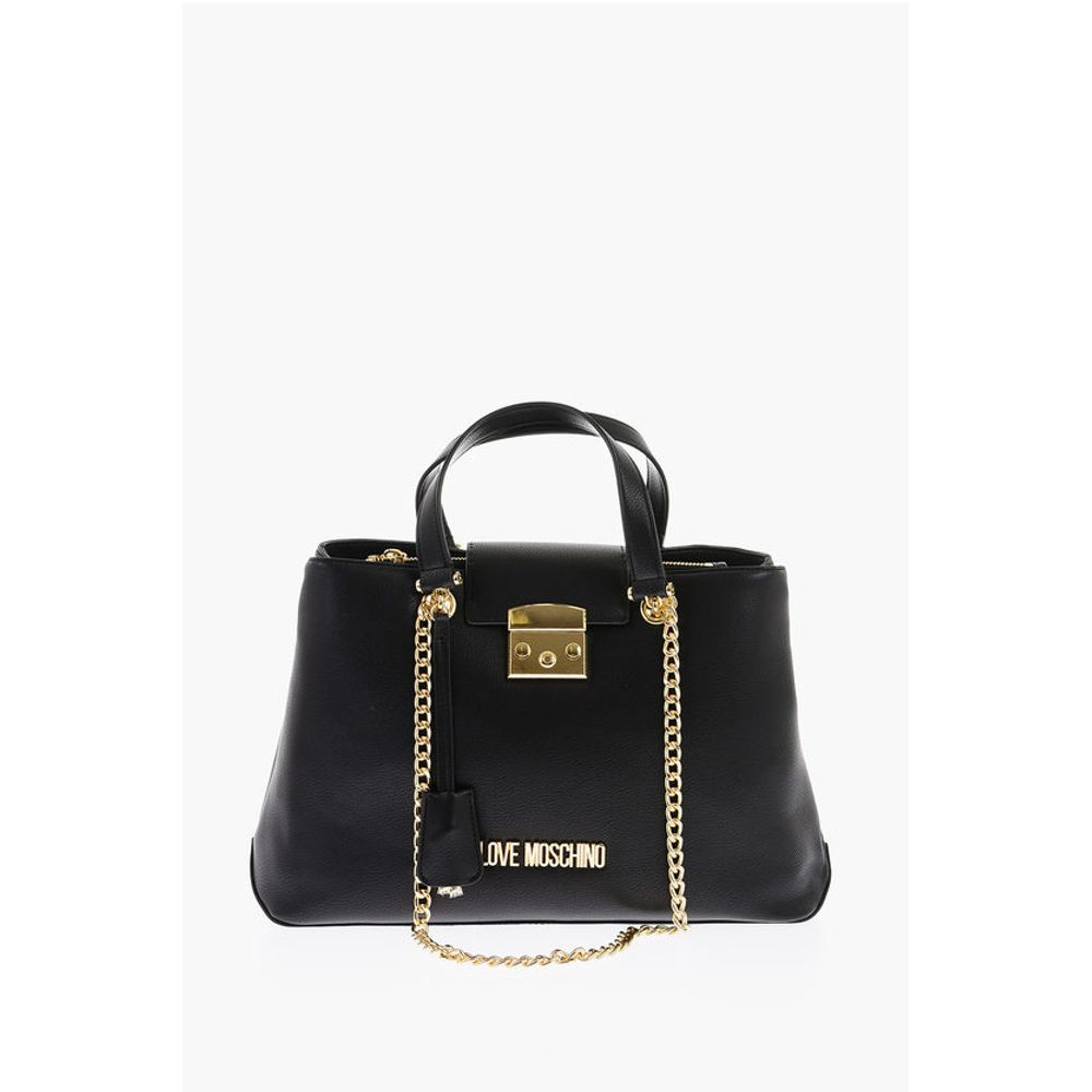 LOVE Textured Faux Leather LUCILLE Tote Bag with Double Comp
