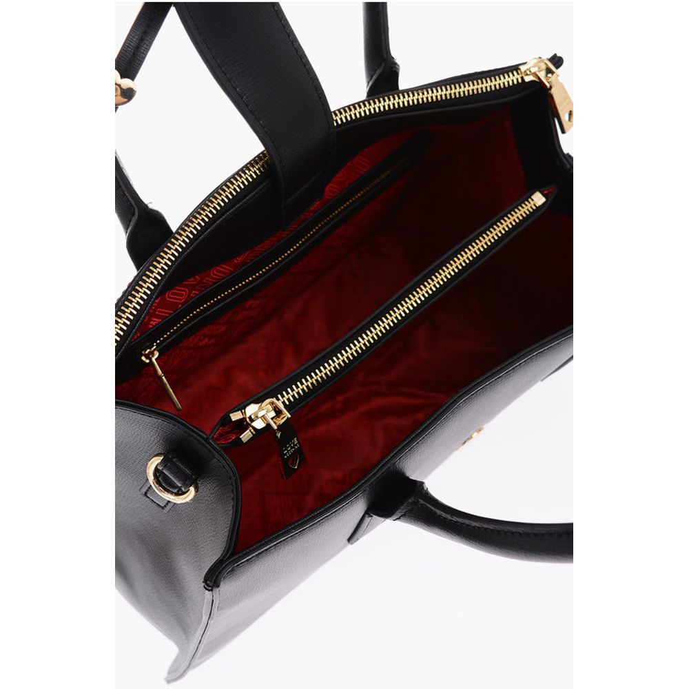 LOVE Faux Leather Tote Bag with Golden Heart Charm