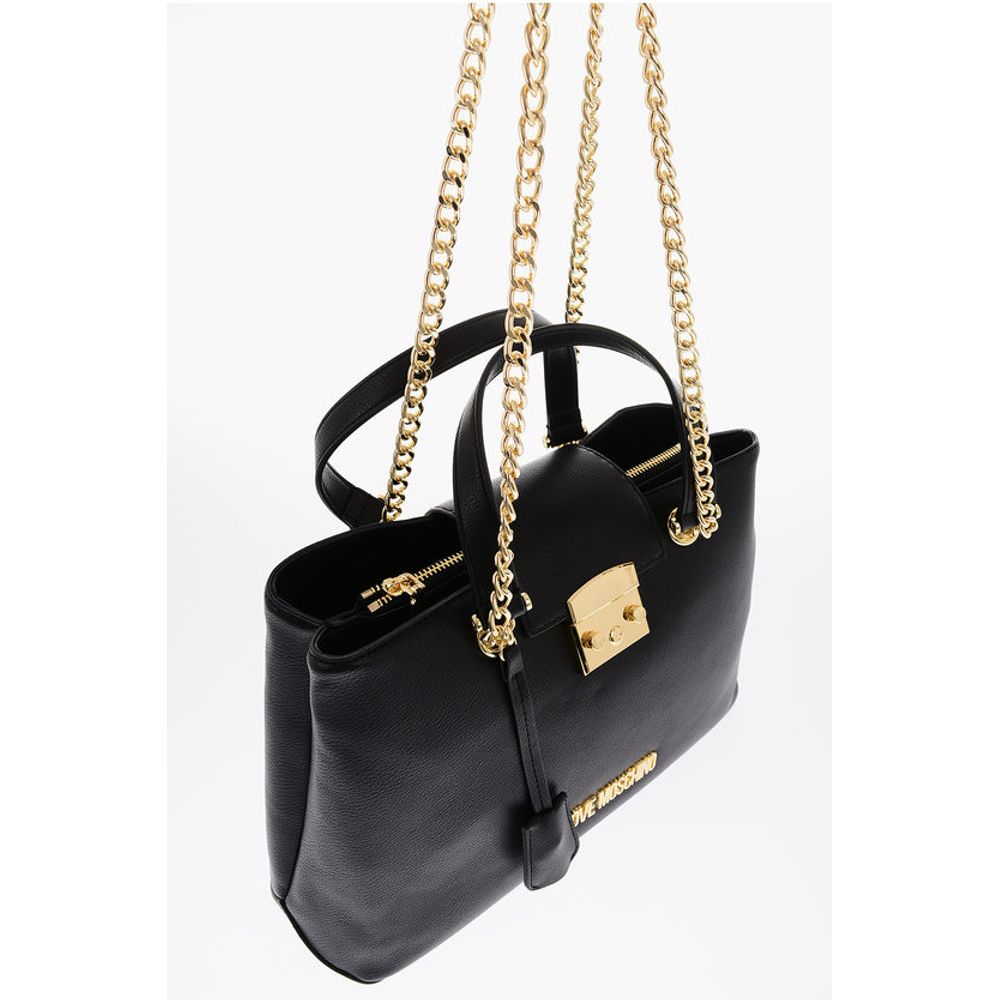 LOVE Textured Faux Leather LUCILLE Tote Bag with Double Comp