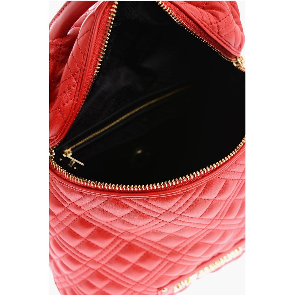 LOVE Quilted Faux Leather Backpack with Golden Logo